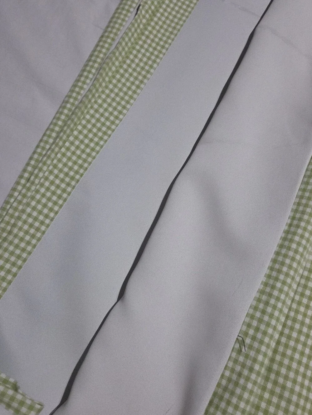 Pottery Barn Kids Green Gingham Lined Curtain Panels 44